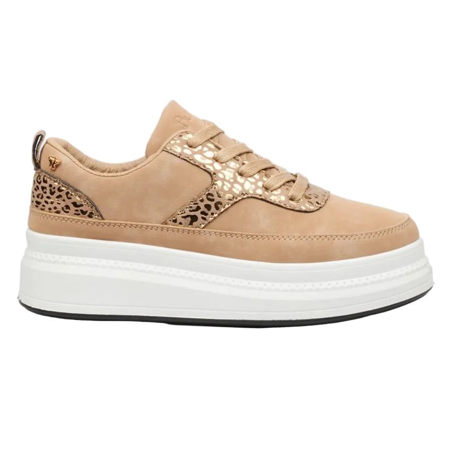 Butterfly Ladies Sneakers Senhora 26 In Taupe.