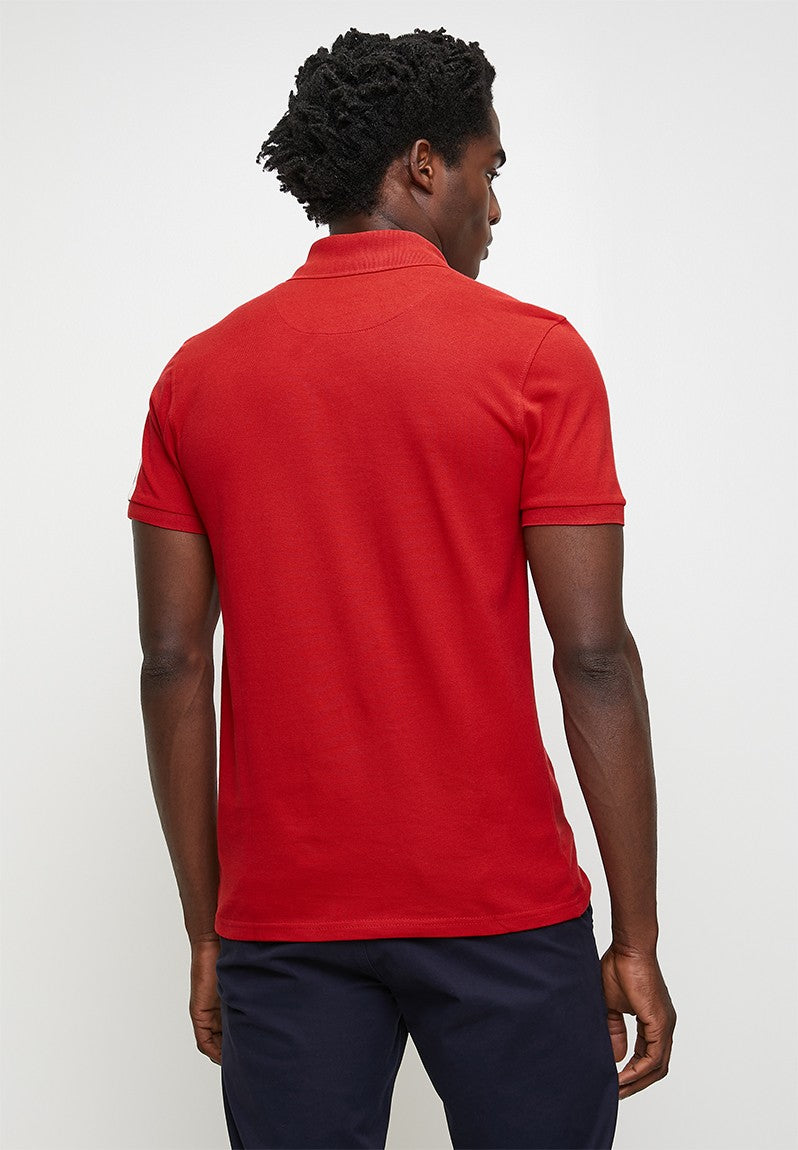 Polo Mens Active Sleeve Pony Short Sleeves Golfer - Red