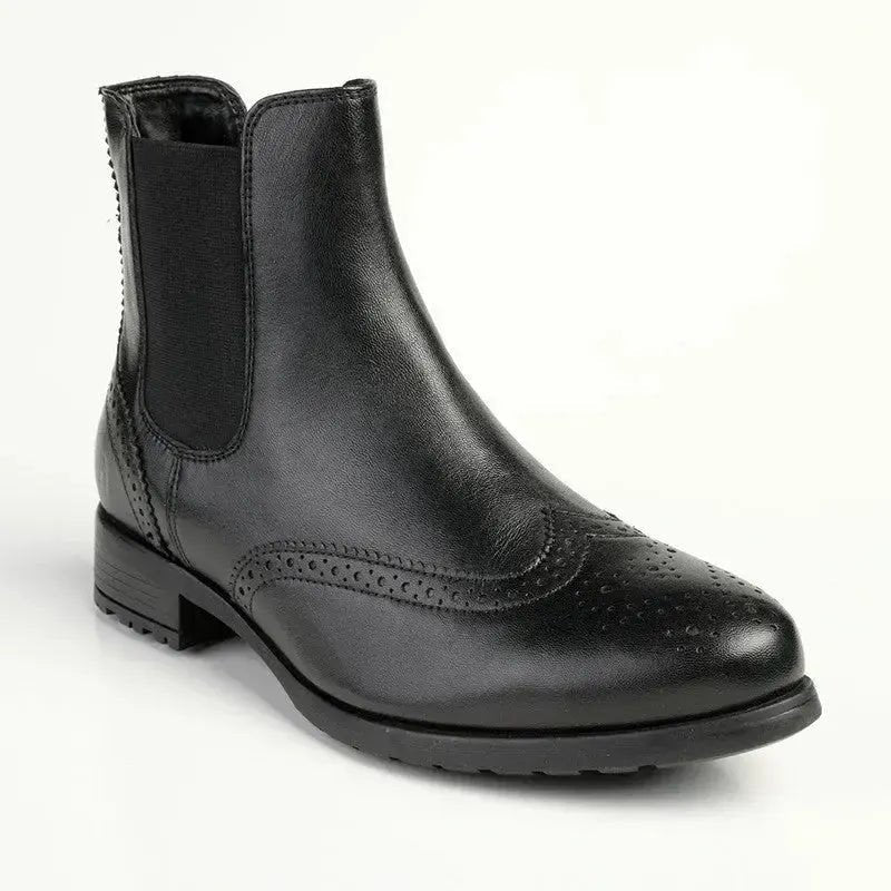 Hush Puppies Zoey Leather Ankle Boot - Black.