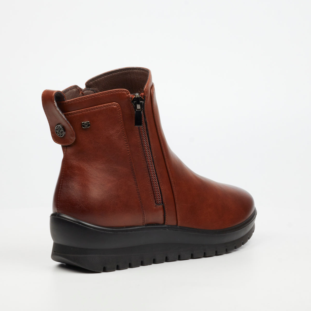 Butterfly Feet Saxon 1 Ladies Ankle Boot - Tan - Faux Leather.