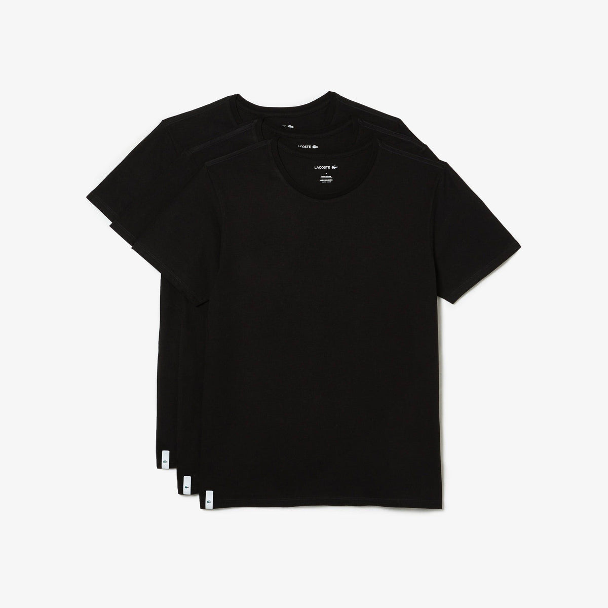 Lacoste Vest Men's Crew Neck Plain Cotton T-shirt Three-Pack.