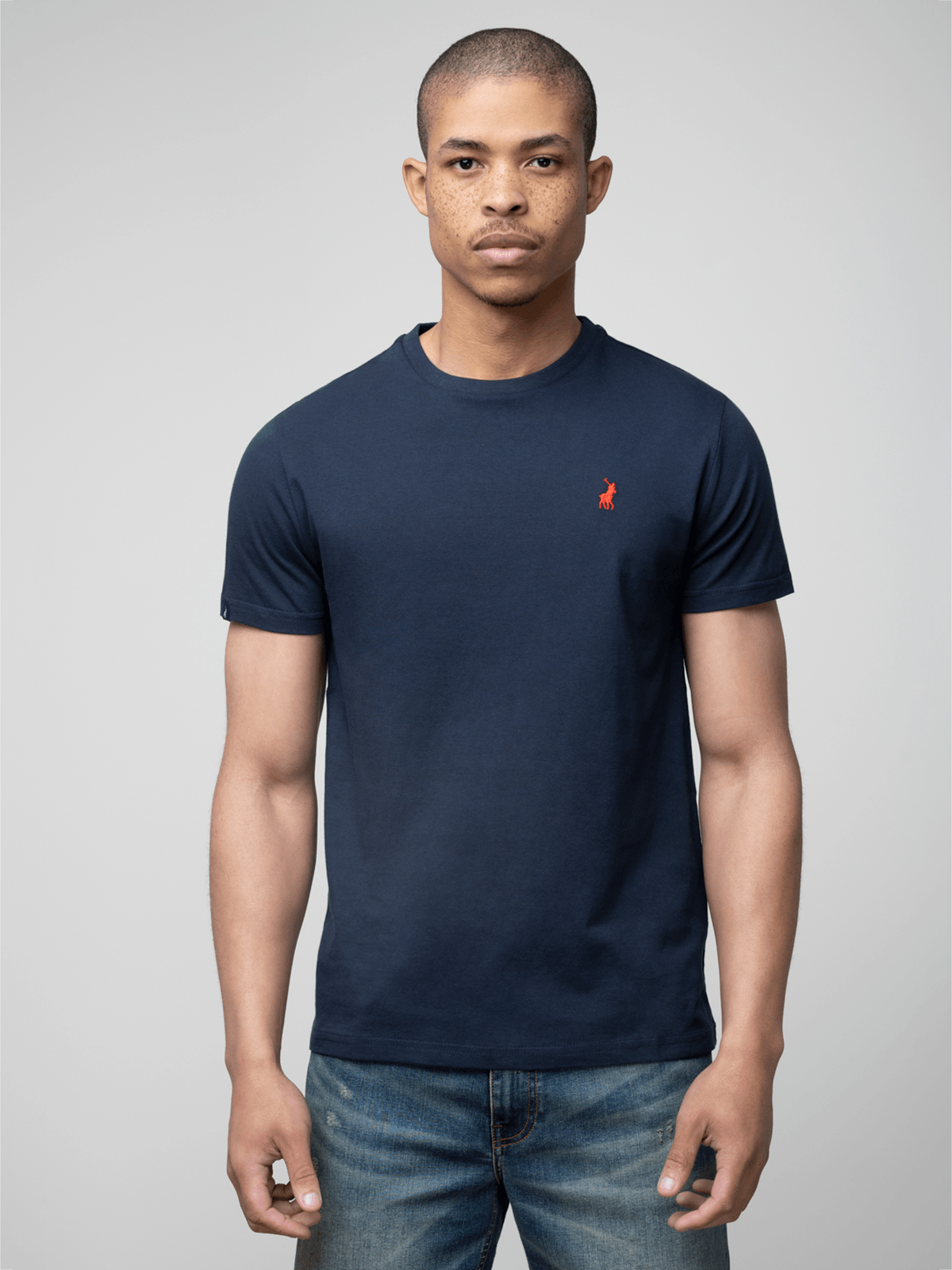 Polo Crew Neck T-Shirt - Navy.