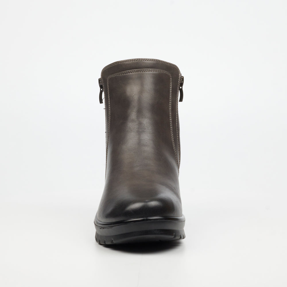 Butterfly Feet Saxon 1 Ladies Ankle Boot - Grey - Faux Leather.