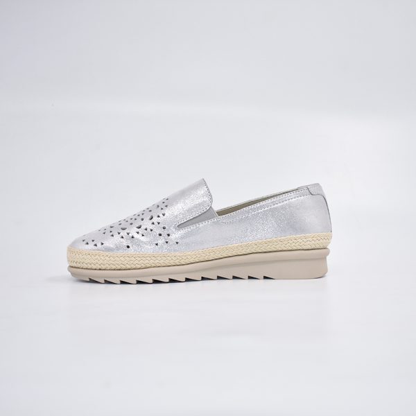 Hush Puppies Ladies Shoes Dory II Leather - Silver
