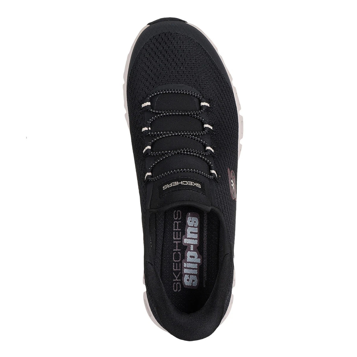 Women's Skechers, Slip-Ins: Glide-Step - Vibey Sneaker 104557-BKNT Black Natural.