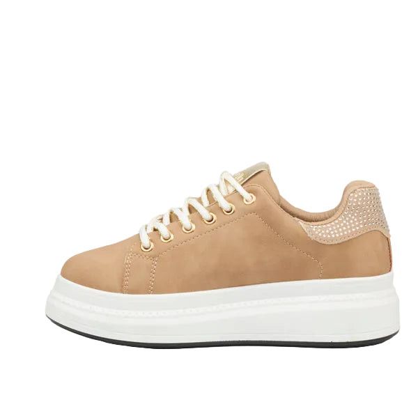 Butterfly Ladies Sneakers Senhora 23  In Taupe.