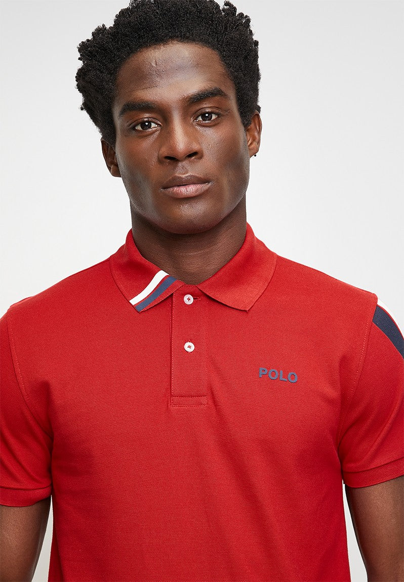 Polo Mens Active Sleeve Pony Short Sleeves Golfer - Red