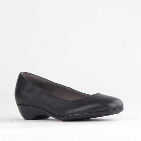 Froggie Ladies Lea Waxy Shoes Black.