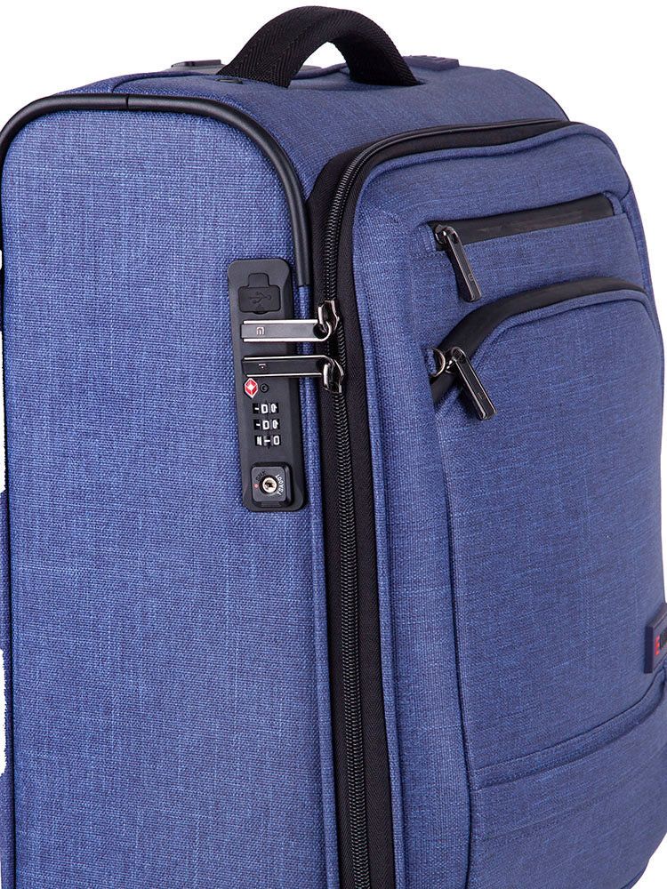 Cellini Origin 4 Wheel Trolley Suitcase 55cm Blue - MHC World