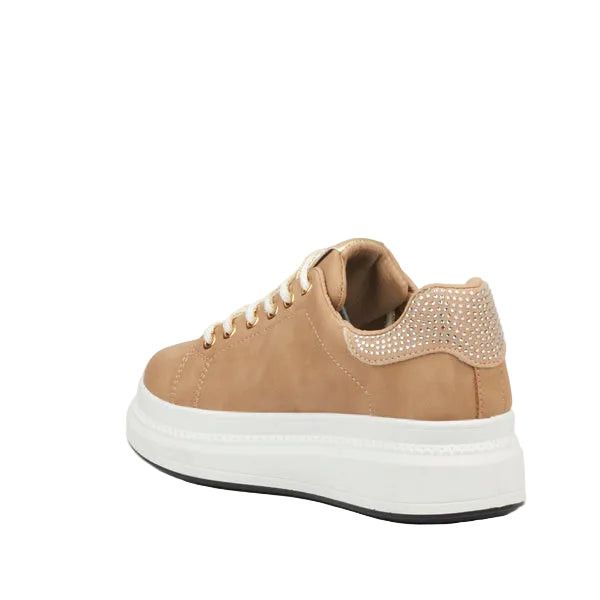 Butterfly Ladies Sneakers Senhora 23  In Taupe.