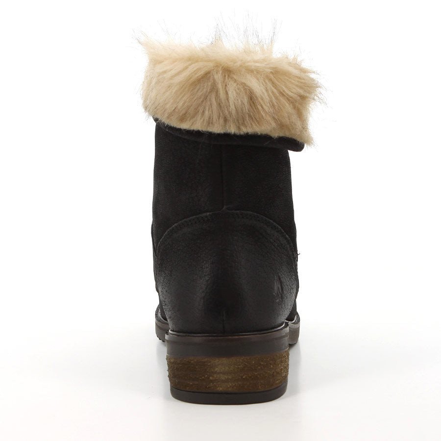 Hush Puppies Tyler Boots Black Leather HPL012.