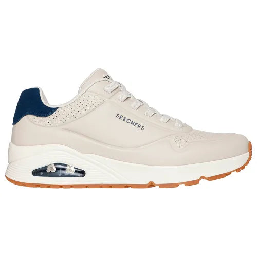 Mens Skechers Uno Tailored Air Mens Classic Low Cut Trainers 183007-NTBL.