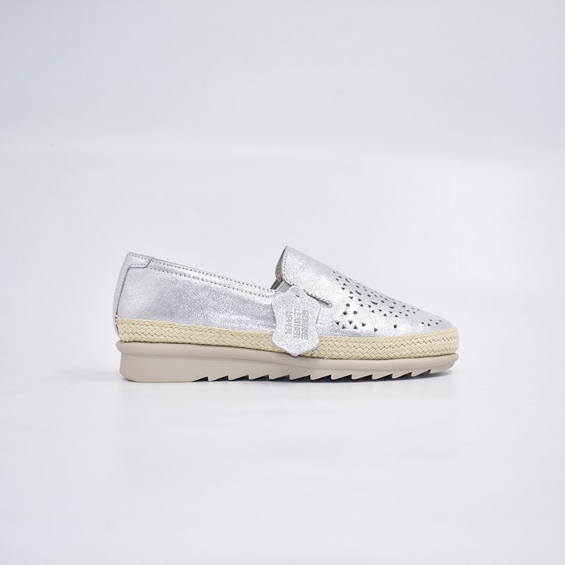 Hush Puppies Ladies Shoes Dory II Leather - Silver
