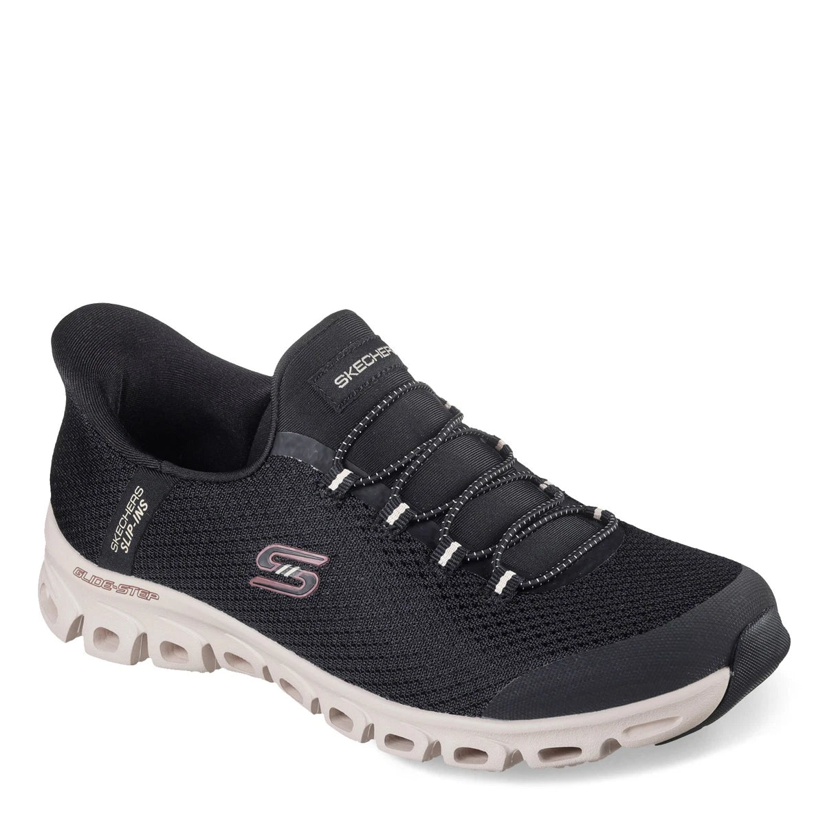 Women's Skechers, Slip-Ins: Glide-Step - Vibey Sneaker 104557-BKNT Black Natural.
