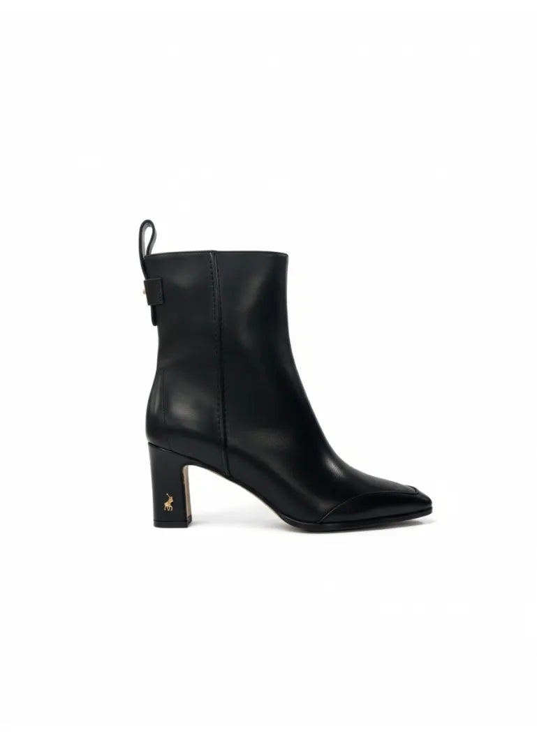 Polo Womens Block Ankle Boots -Black.