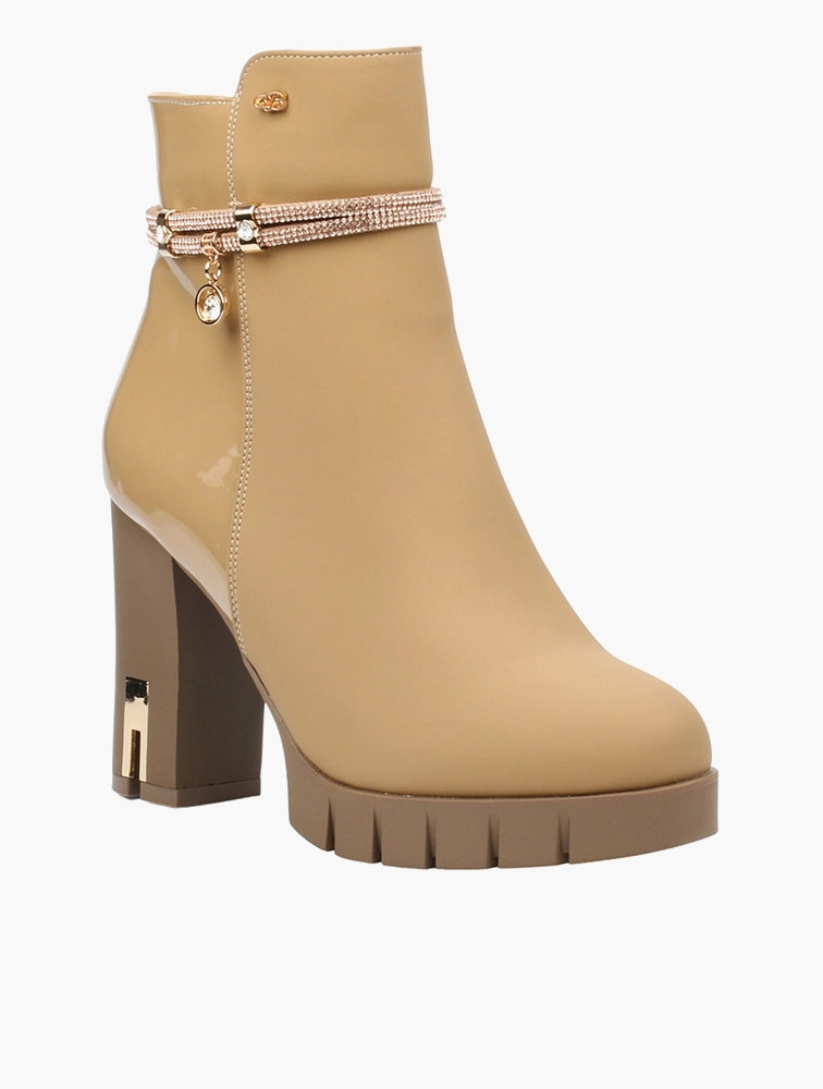 Miss Black Ladies Boot Darling 1 Faux Nude