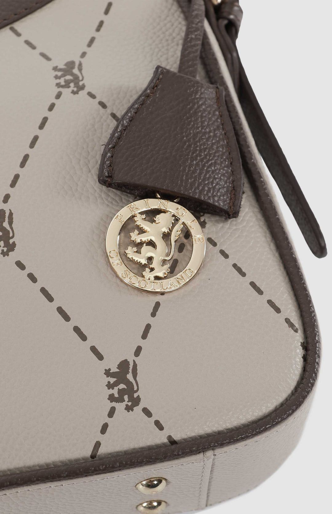 Pringle Argyle AOP Small Shoulder Bag Stone PR112034.