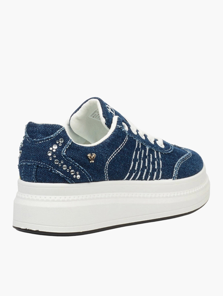 Butterfly Feet Senhora 18 Denim Lace-up Sneaker.