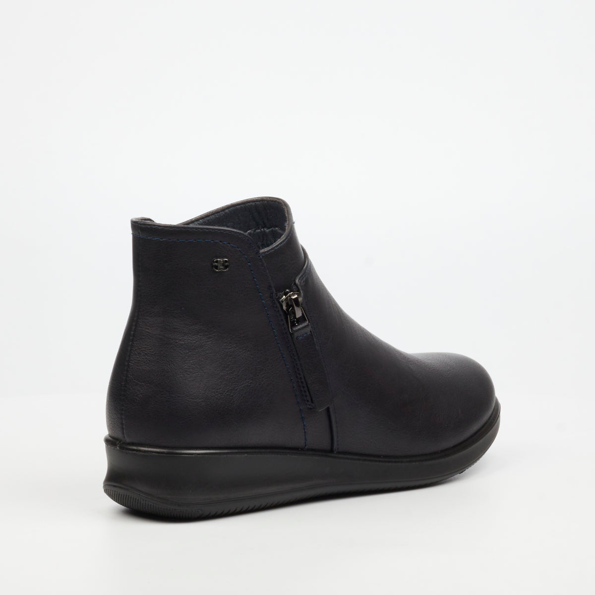 Butterfly Feet Bexly 1 Ladies Ankle Boot - Navy - Faux Leather.