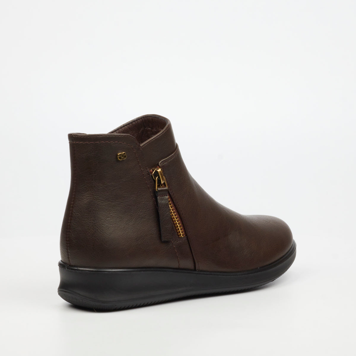 Butterfly Feet Bexly 1 Ladies Ankle Boot - Chocolate - Faux Leather.
