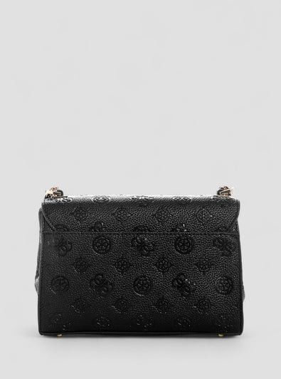 Guess Black Logo Cresidia ii Convertible Crossbody Flap Bag Black PD988821.