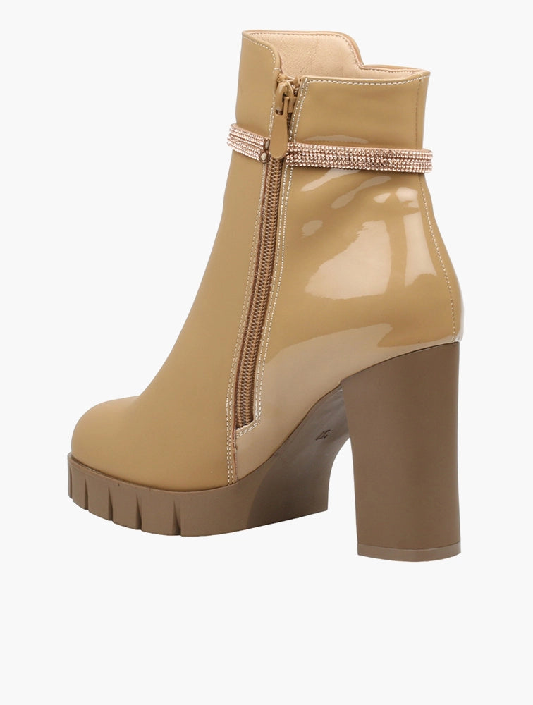 Miss Black Ladies Boot Darling 1 Faux Nude.