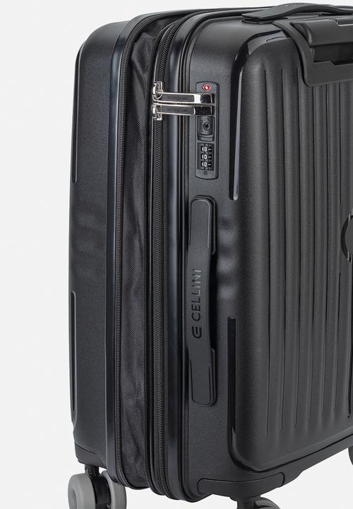 Cellini Rapido Hard Shell 4 Wheel Trolley Case – Black.