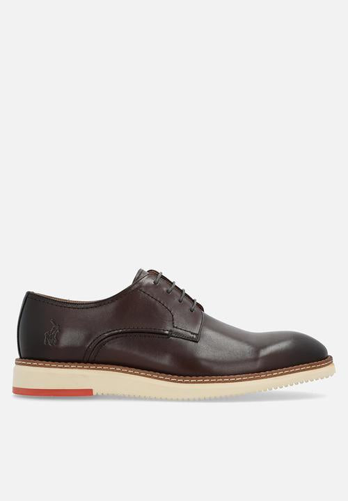 Polo Men's Casual Gibson Lace Up Shoes - Tan