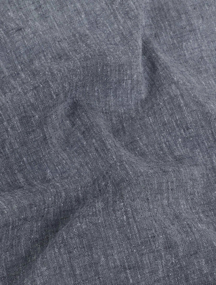 Pringle Riaan Long Sleeve Classic Linen Shirt - Navy PR112044.