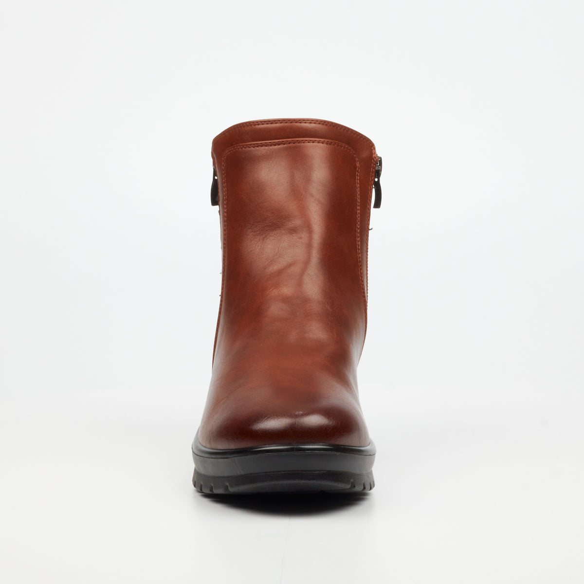 Butterfly Feet Saxon 1 Ladies Ankle Boot - Tan - Faux Leather.