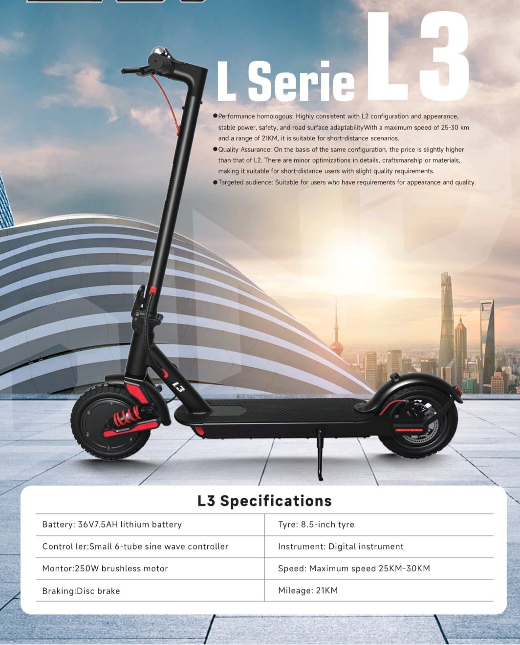 Electric Scooter Glide X3 - Dual suspension ,25Km/h, Foldable