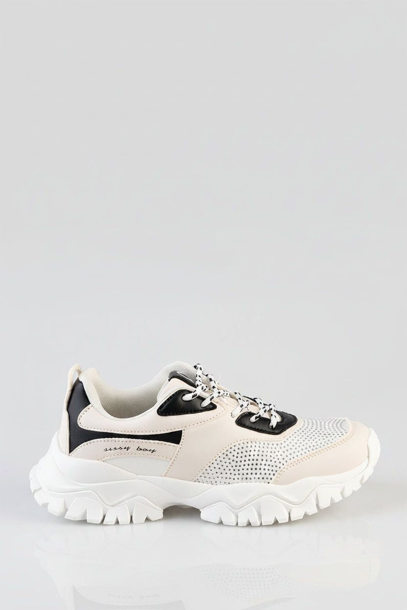 Sissy Boy Sneaker Annie Colour Block Black/Beige.