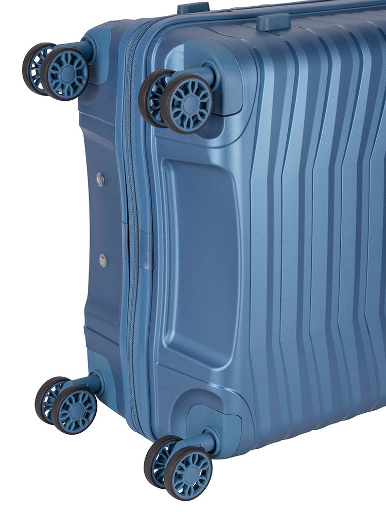 Cellini Aerotech 4 Wheel Trolley Suitcase Blue.