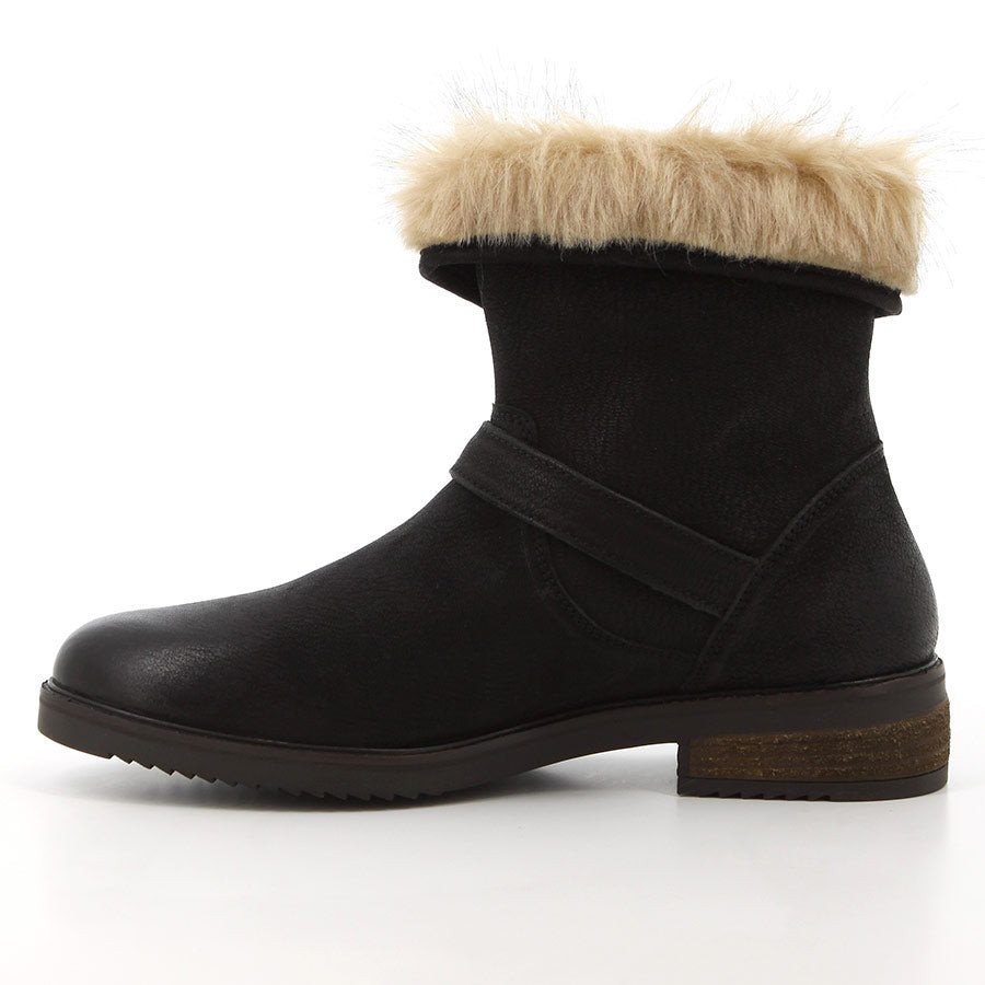 Hush Puppies Tyler Boots Black Leather HPL012.