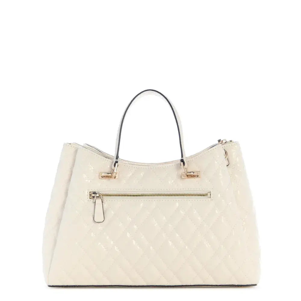 Guess Isemay Girlfriend Satchel Handbag Off-white GG962806.