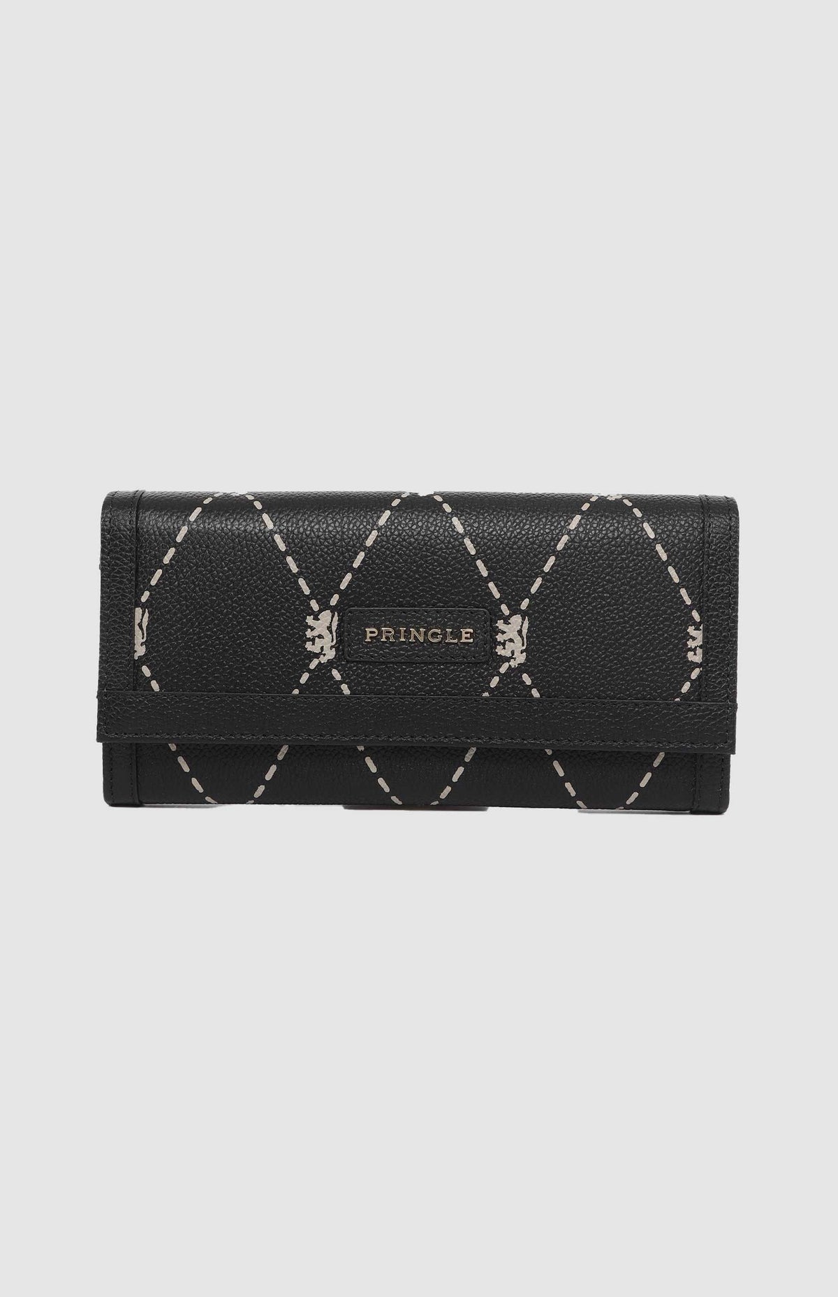 Pringle Flapover Purse Black Argyle  AOP  PR112041