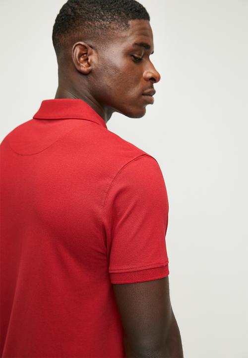 Polo Mens Red Golfer Stretch Pique Crimson.