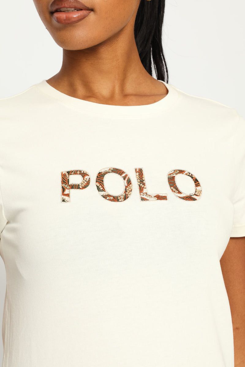Polo Womens T-Shirt Short Sleeve winter Anlia Embellished.
