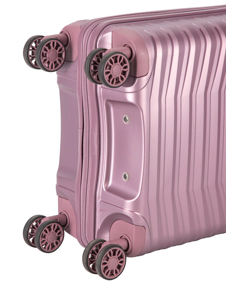 Cellini Aerotech 4 Wheel Trolley Suitcase Pink.