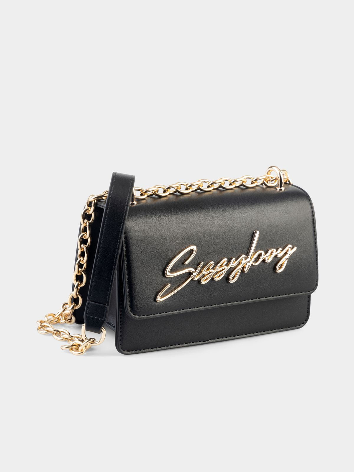 Women's Sissy Boy Black Structured Crossbody Bag