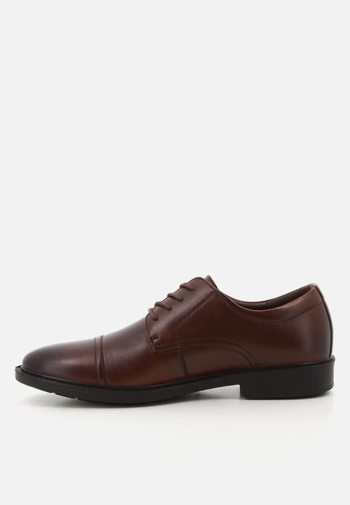 Hush Puppies Men's Formal Shoes Lace Up Dark Tan.