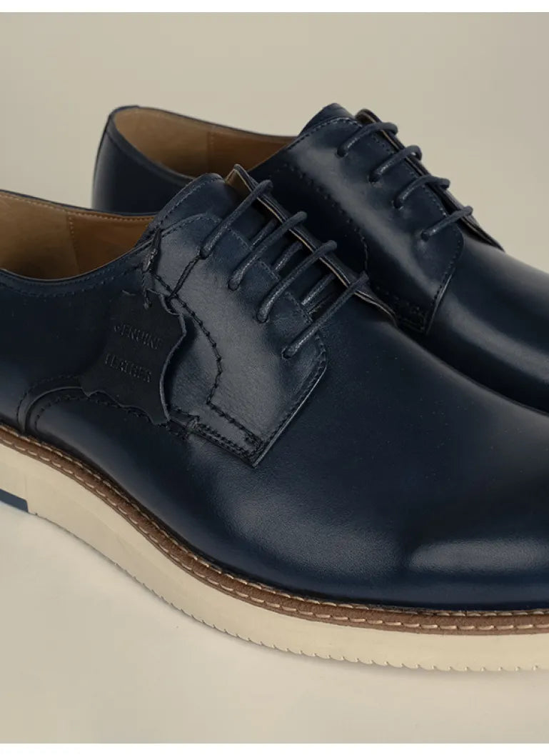 Polo Men's Casual Gibson Lace Up Shoes Navy