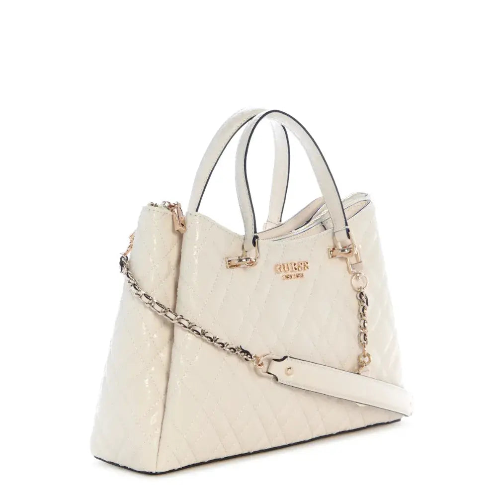 Guess Isemay Girlfriend Satchel Handbag Off-white GG962806.