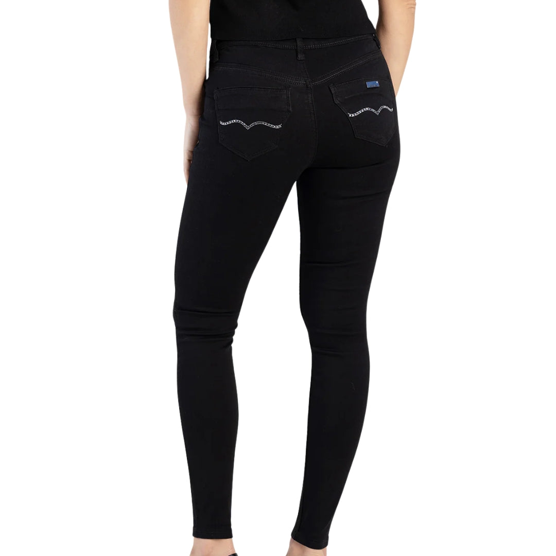 Sissy Boy Avery Mid Waist Basic Skinny Jeans Black P31800