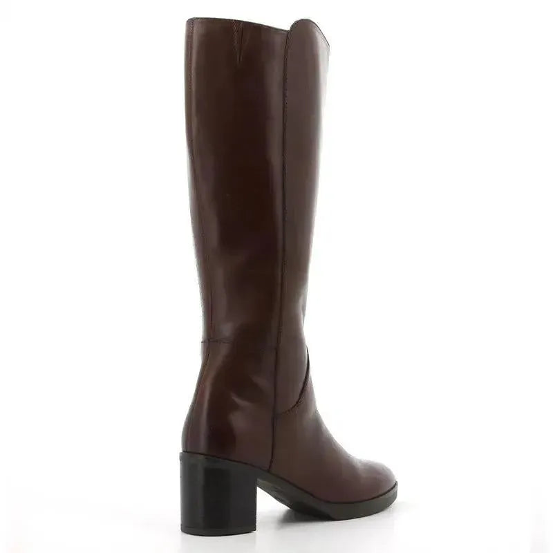 Hush Puppies Sloane Long Leather Boots - Brown.