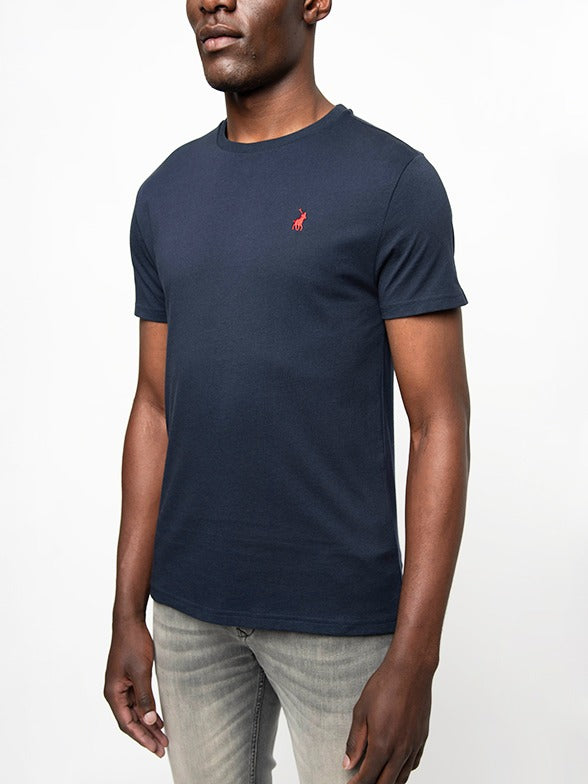 Polo Lucas Crew Neck T-Shirt - Navy.