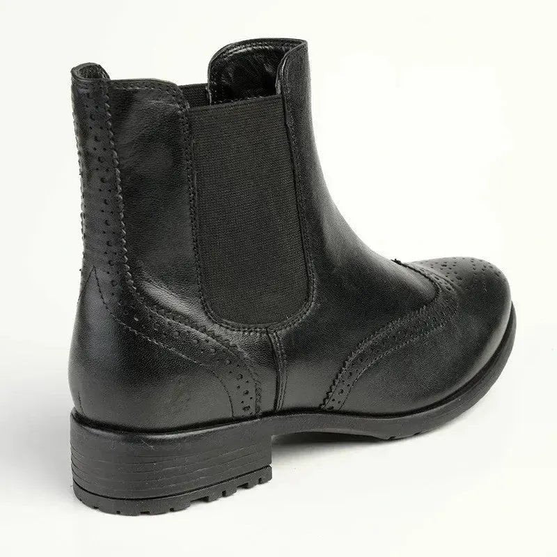 Hush Puppies Zoey Leather Ankle Boot - Black.