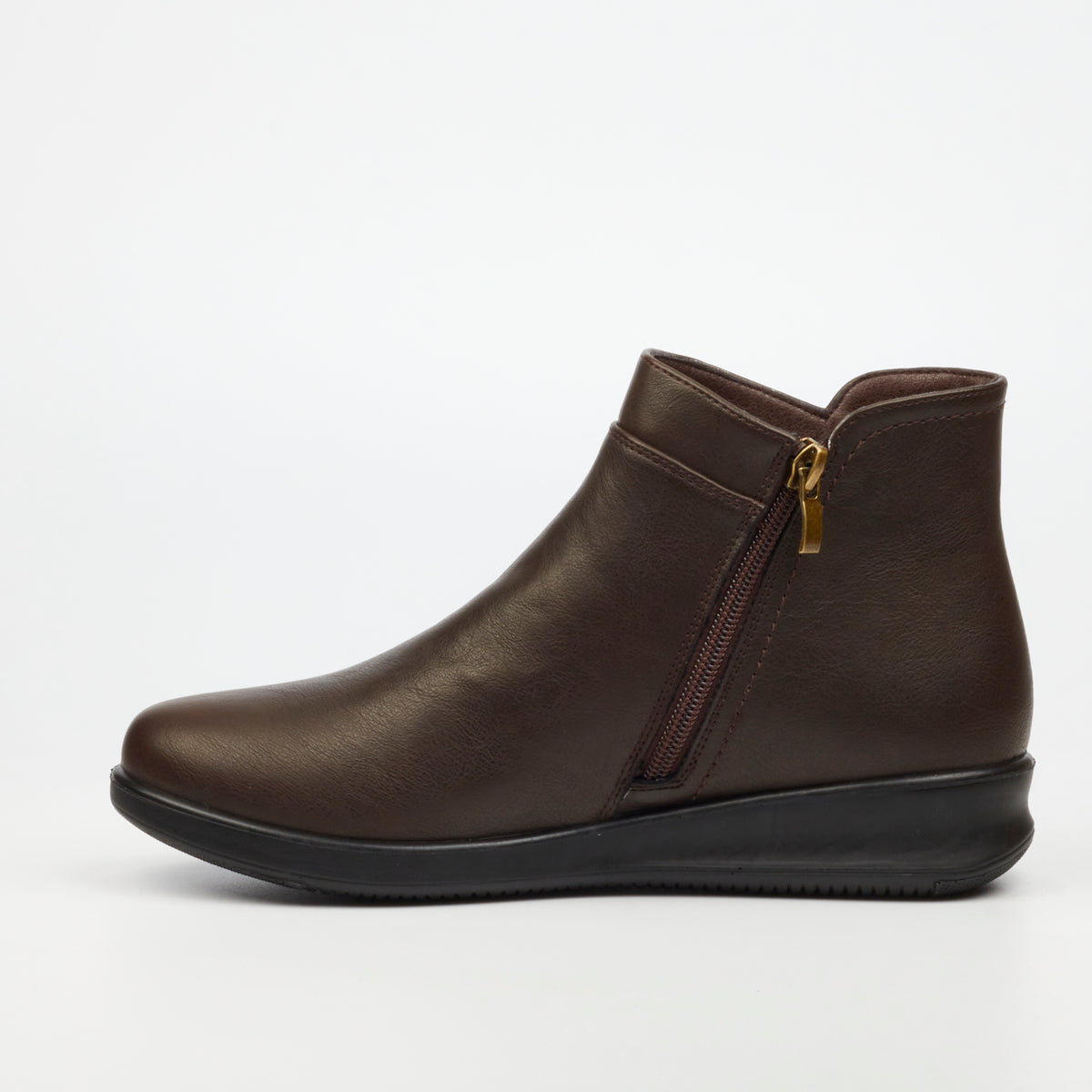 Butterfly Feet Bexly 1 Ladies Ankle Boot - Chocolate - Faux Leather.