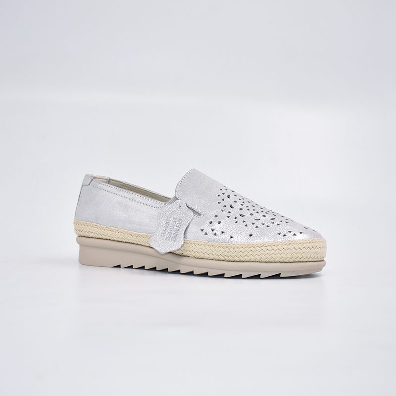 Hush Puppies Ladies Shoes Dory II Leather - Silver