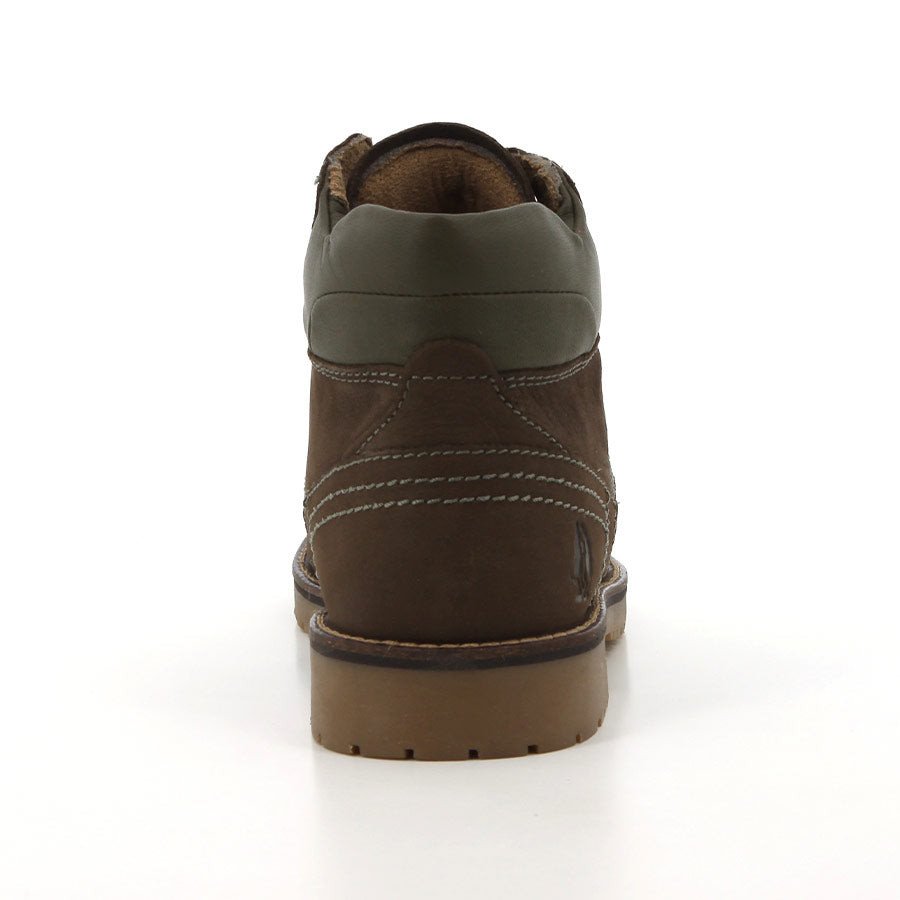 Hush Puppies Wrangle Ladies Boots Dark Olive Nubuck.
